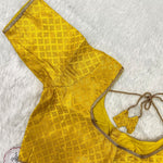 Mustard Yellow Brocade Cherry Blouse
