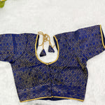 Royal Blue Brocade Cherry Blouse