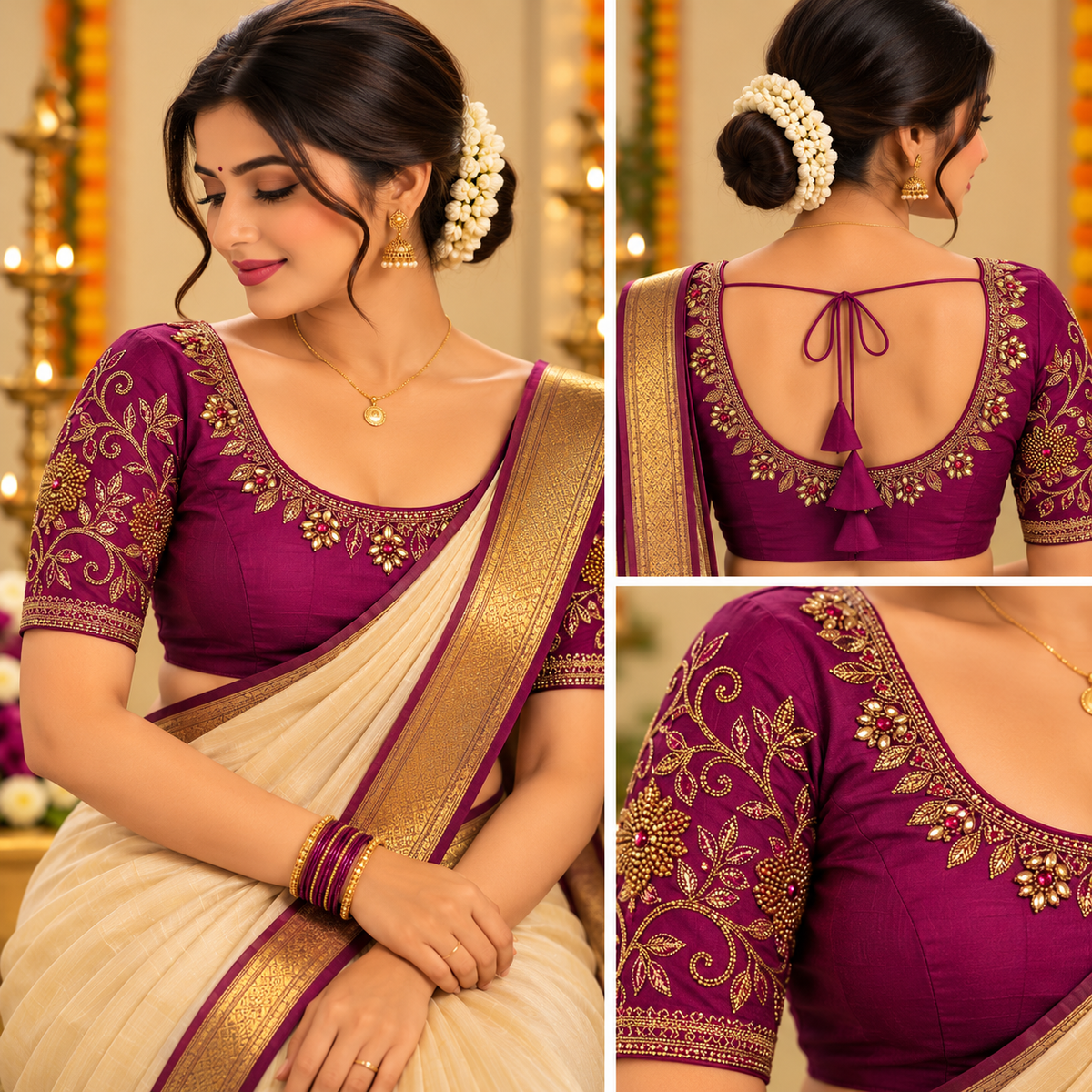Ready-Made Aari Embroidery Blouse