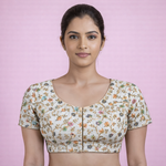 Multi Color ELB Floral Print Blouse