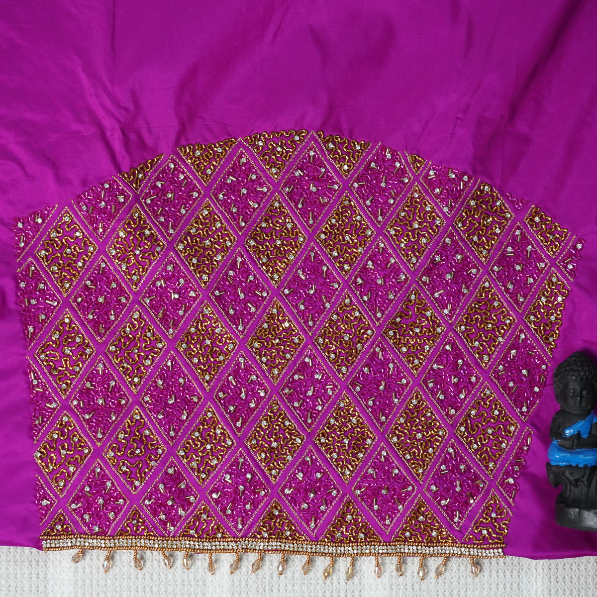 Diamond Jaal Aari Work Blouse Material