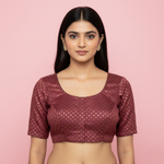 Kora Silk ELB Pink with Gold Dots
