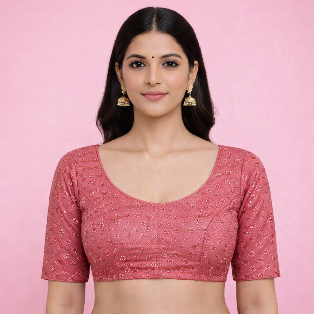 Twill Net ELB Coral Blouse