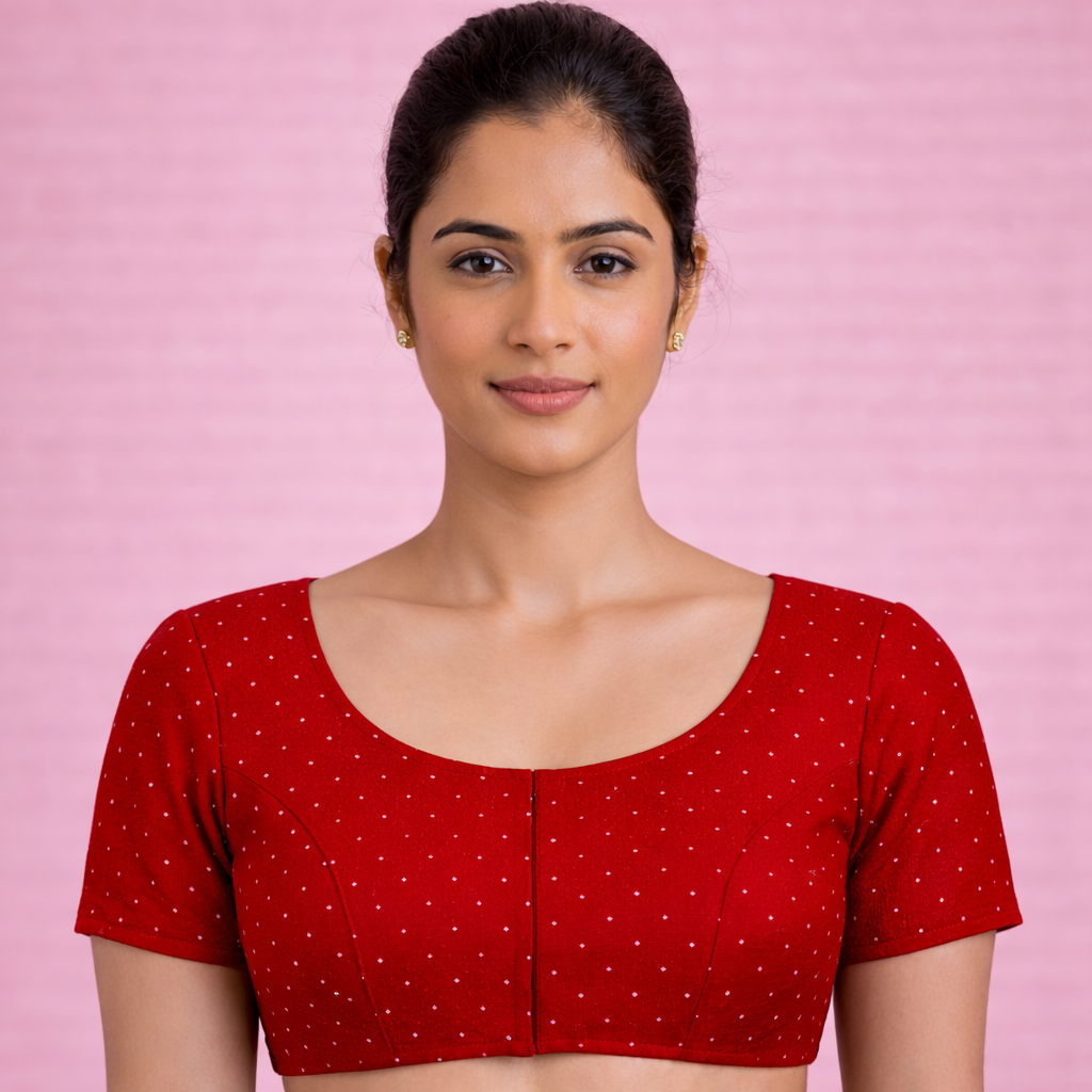 Vichithra Drape Blouse ELB Red