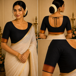 Temple Border Elbow Blouse,