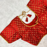 Cherry Red Brocade Cherry Blouse