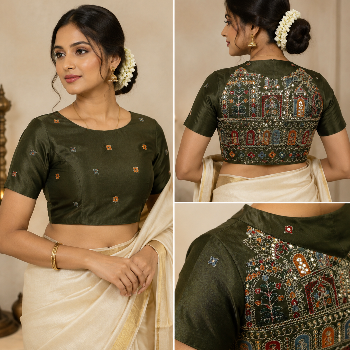 Royal Cosmos Embroidered Blouses