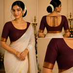 Temple Border Elbow Blouse,