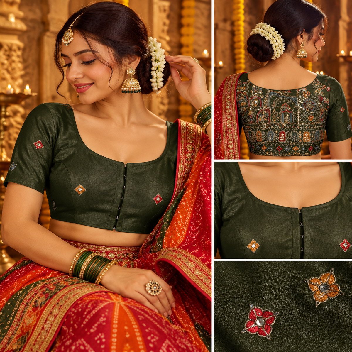 Royal Cosmos Embroidered Blouses
