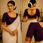 Temple Border Elbow Blouse,