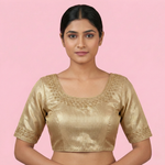 Gold Satin Designer Blouse