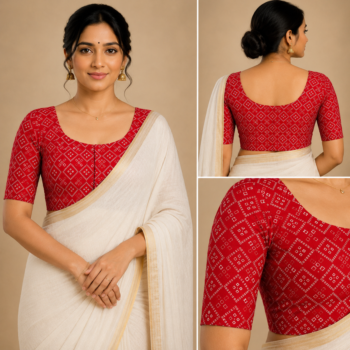 Red Badhini Print
