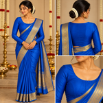 Premium Silk Cotton Blouse – High Neck, Full Hand Sleeve