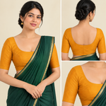 Silk Cotton Elbow Sleeve Blouse