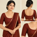 Silk Cotton Elbow Sleeve Blouse