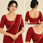 Silk Cotton Elbow Sleeve Blouse