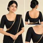 Silk Cotton Elbow Sleeve Blouse