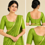 Silk Cotton Elbow Sleeve Blouse