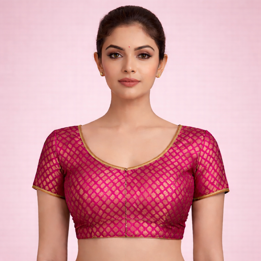 Cherry Maroon Silk Blouse