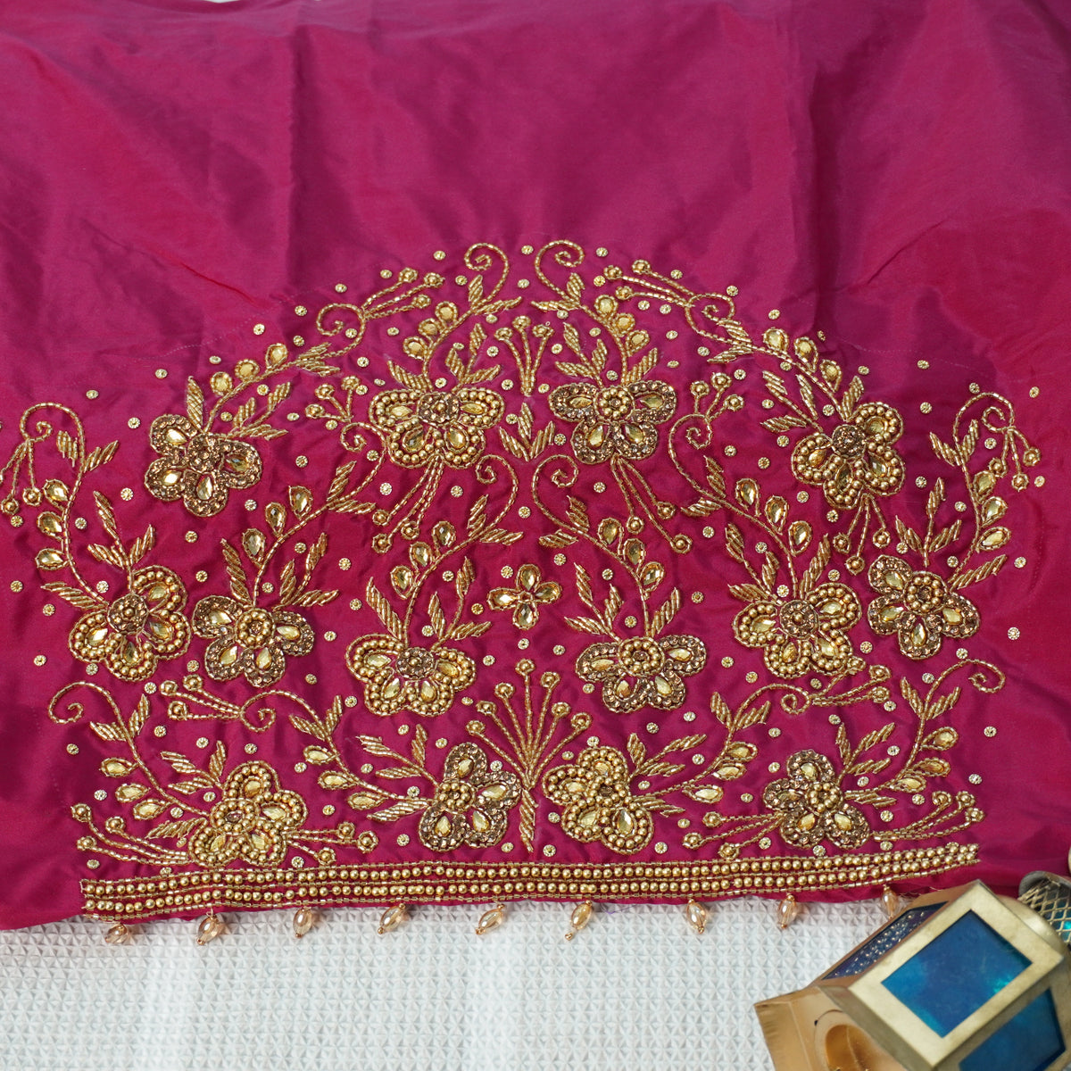 Simple Aariwork Material – Butterfly Design with Beads work