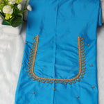 Simple Aariwork Material - Necklace Design With Beads Work