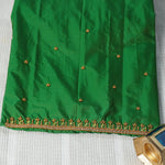 Simple Aariwork Material - Necklace Design With Beads Work