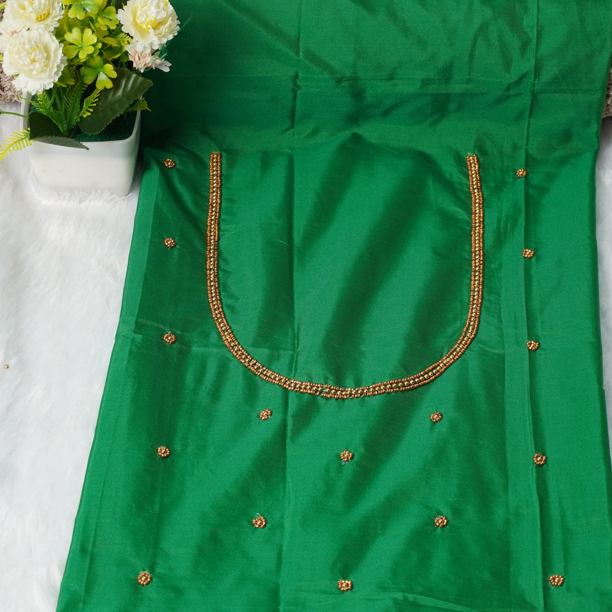 Aari Work Blouse Material - 4