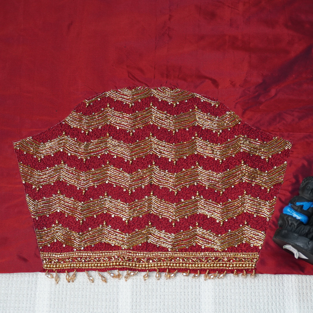 Zari Wave Aari Work Heavy Aariwork Material Blouse