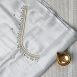 Zari Wave Tissue Silk Aariwork Material