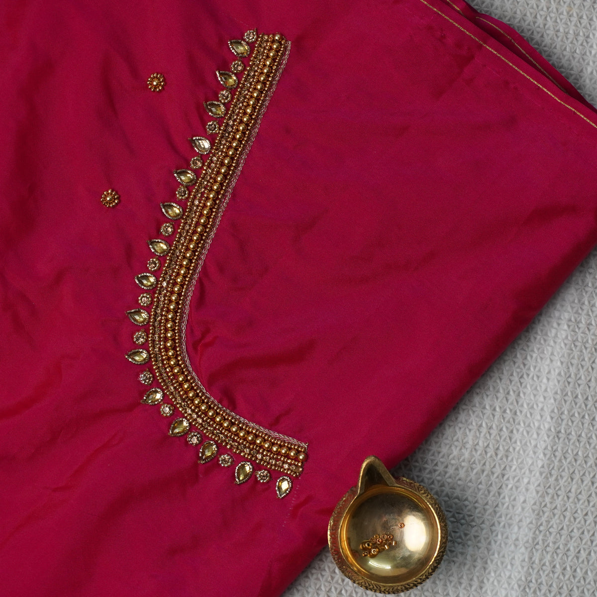 Zari Wave Aari Work Heavy Aariwork Material Blouse