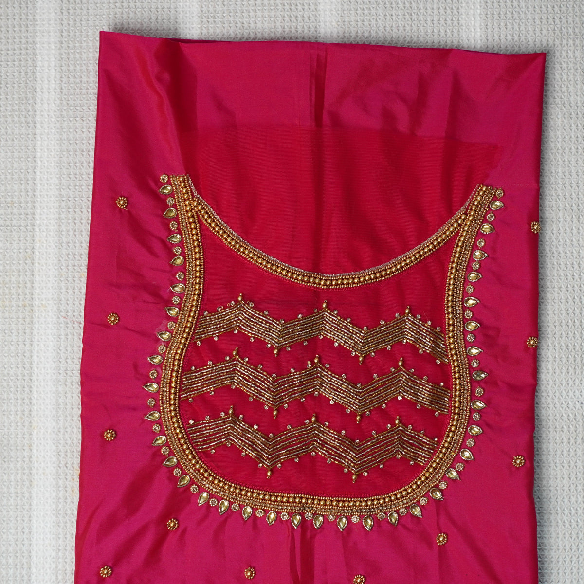 Zari Wave Aari Work Heavy Aariwork Material Blouse