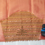 Temple Stripe Aari Work Blouse Material