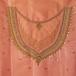 Temple Stripe Aari Work Blouse Material