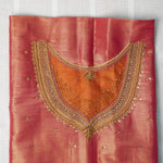 Temple Stripe Aari Work Blouse Material