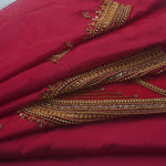Temple Stripe Aari Work Blouse Material