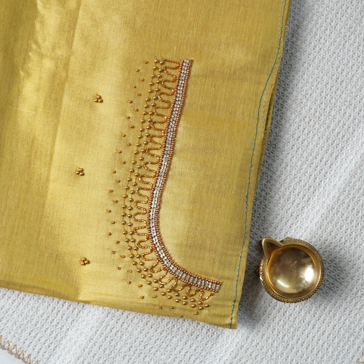 Diamond Jaal Aari Work Blouse Material