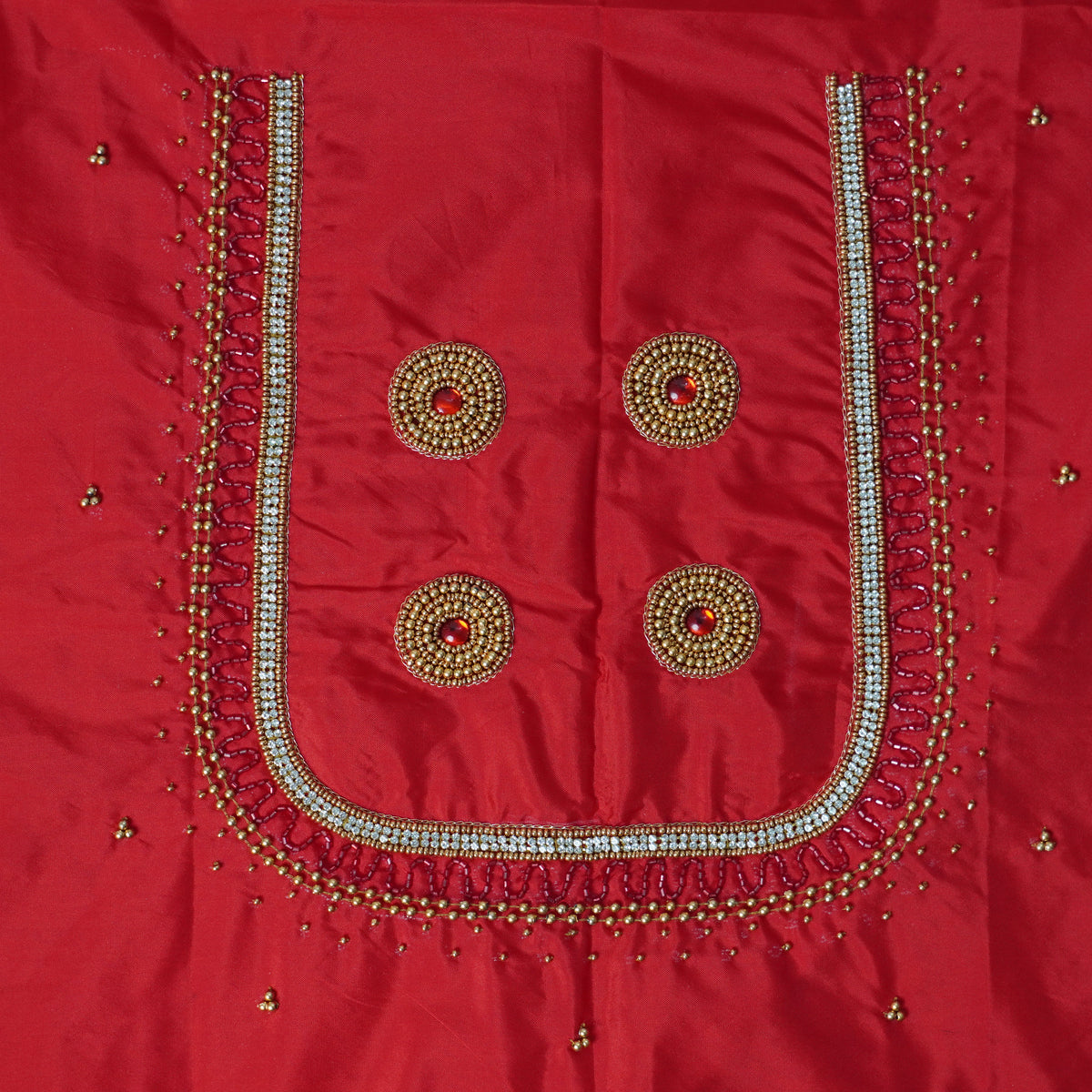 Diamond Jaal Aari Work Blouse Material