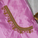 Floral Vine Aari Work Blouse Material