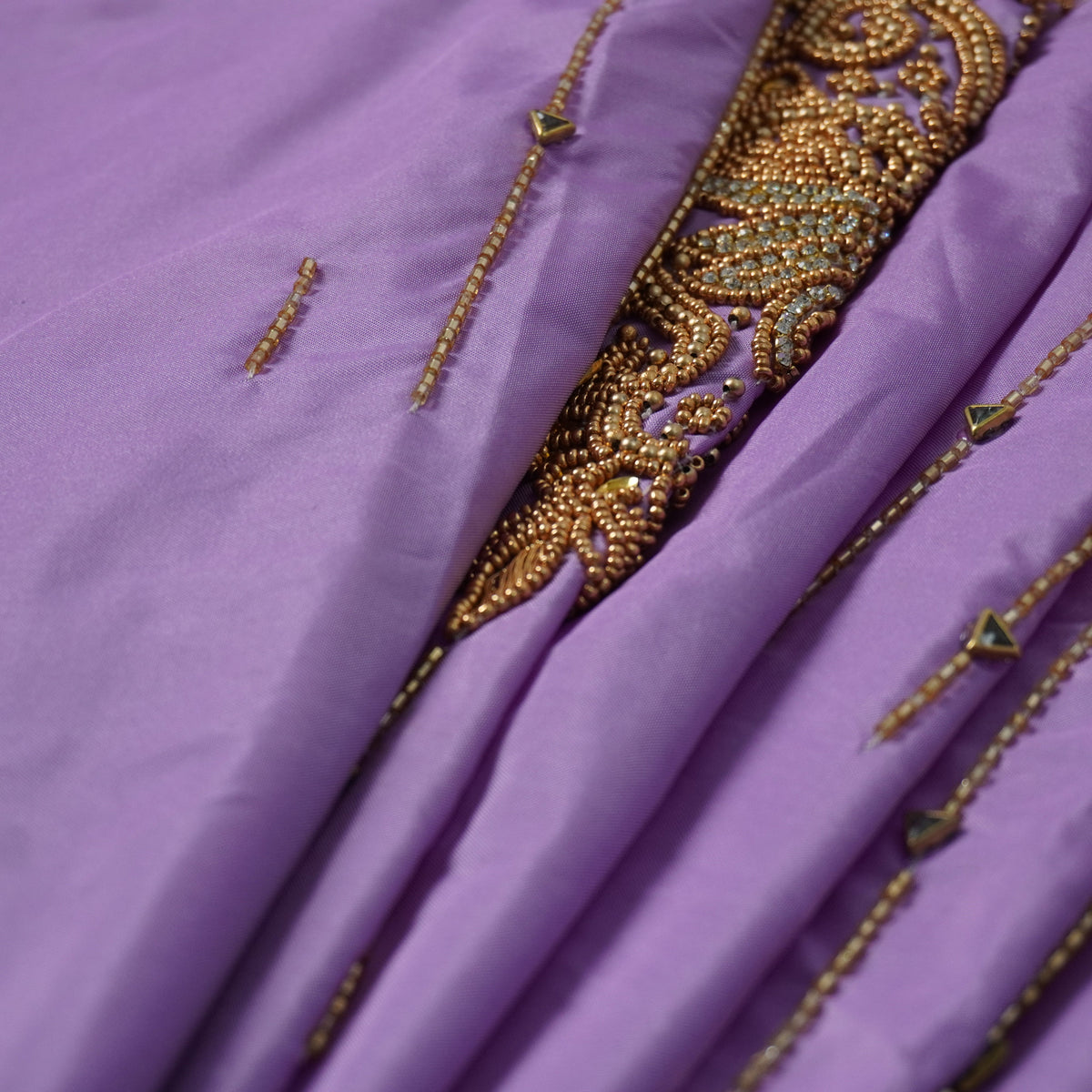 Floral Vine Aari Work Blouse Material