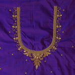 Floral Vine Aari Work Blouse Material