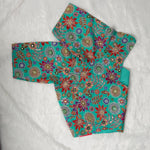 Rajasthani Style Multi Color Floral Printed Multi-Thread Embroidery Readymade Blouse