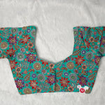 Rajasthani Style Multi Color Floral Printed Multi-Thread Embroidery Readymade Blouse