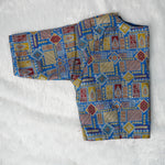 Pure Viscose Jacquard With Position Print Work Vintage Blouse