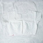Jacquard Woven Pattern Off-White and Gold Woven Design Blouse