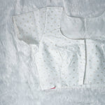 Jacquard Woven Pattern Off-White and Gold Woven Design Blouse