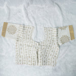 Off-White and Gold Off-White and Gold Hand-Block Print Blouse