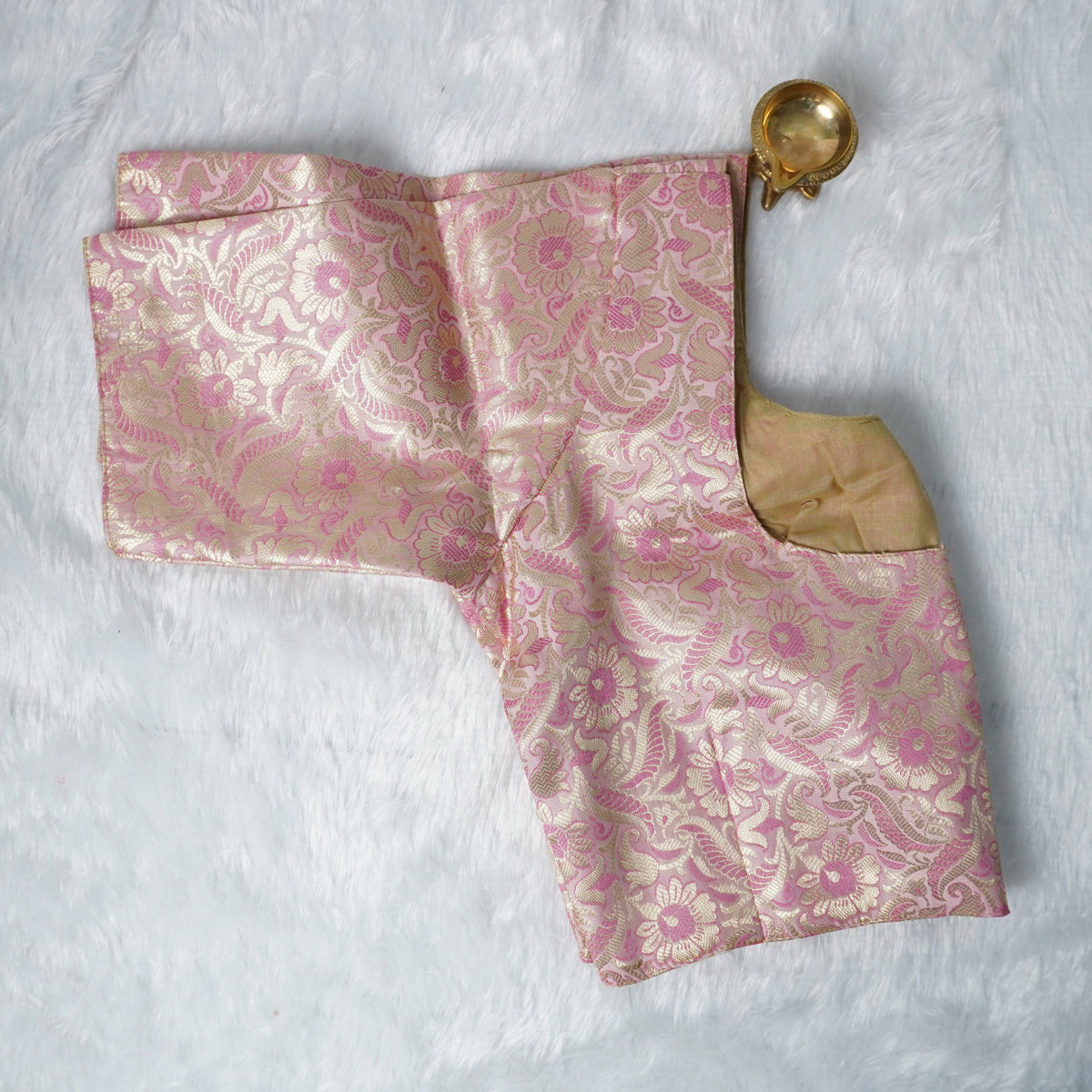 Banaras Blouse Design - 1 (Pink)