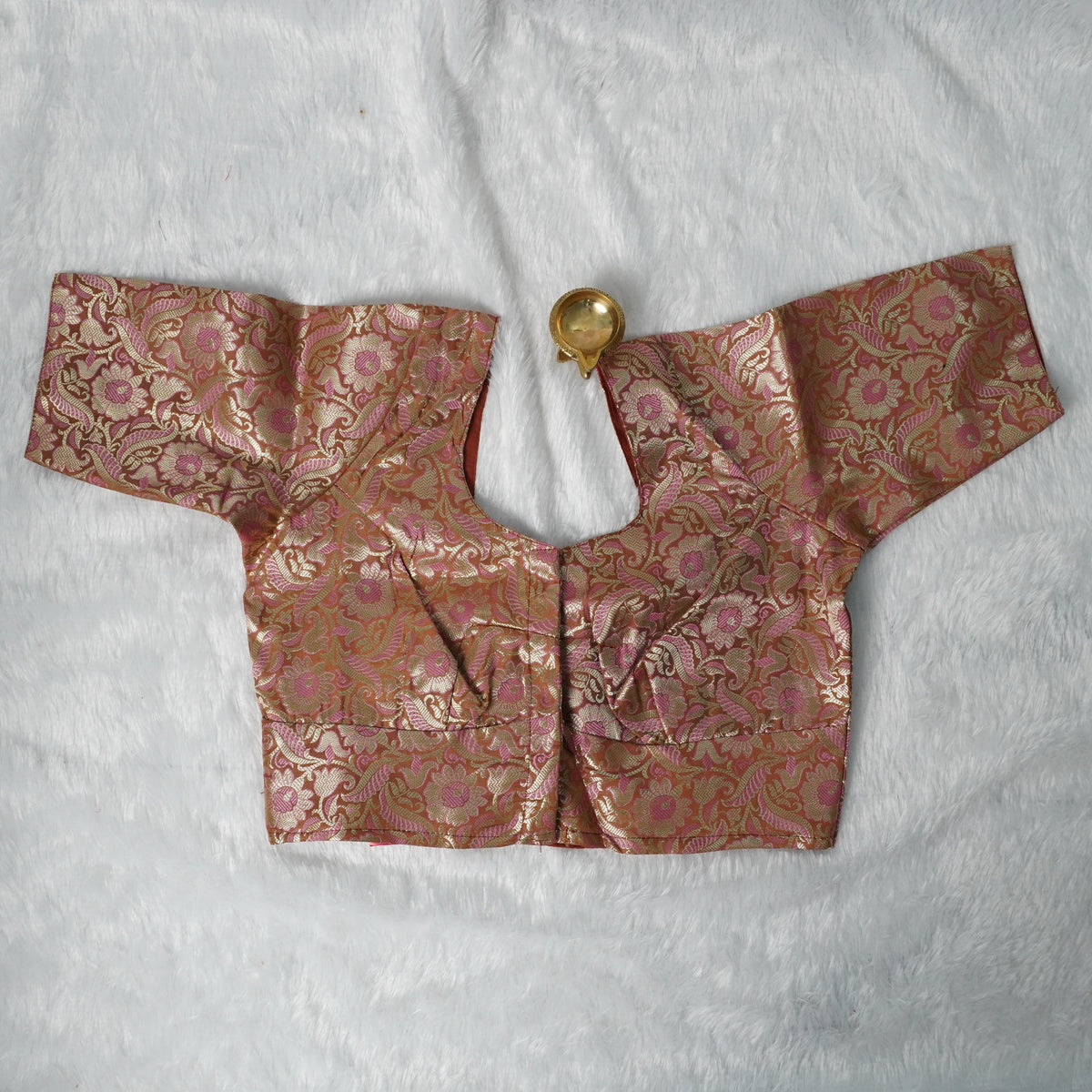 Banaras Blouse Design - 3 (Brown)