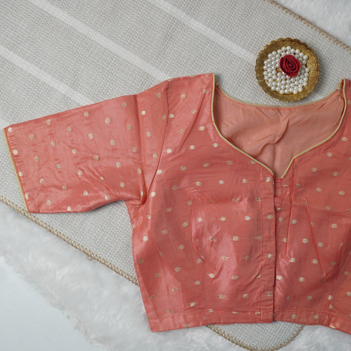 Butta Work Banaras Butta Readymade Blouse