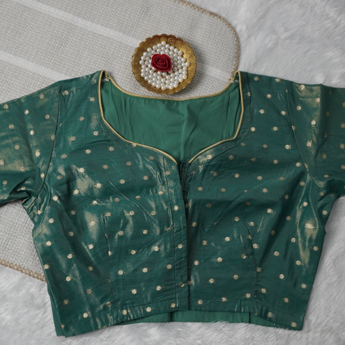 Butta Work Banaras Butta Readymade Blouse